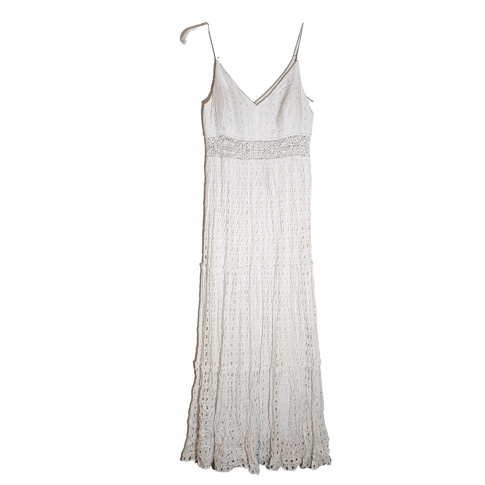 Lilly Pulitzer White Eyelet V-Neck Maxi Dress